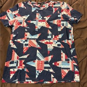 Erika USA star patterned petite small tshirt